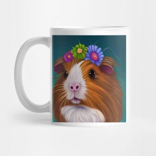 Pretty Guinea Pig With Flowers Mug